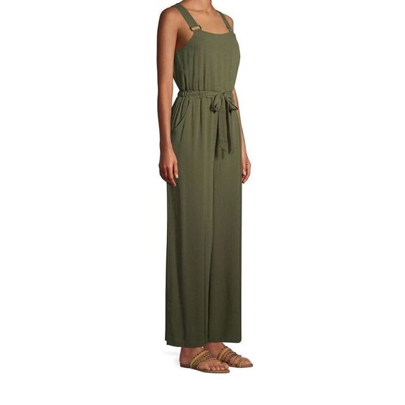 NWT No Boundaries Juniors’ Jumpsuit Olive Green Packets Wide Legs SzXL(15-17) - Picture 3 of 16